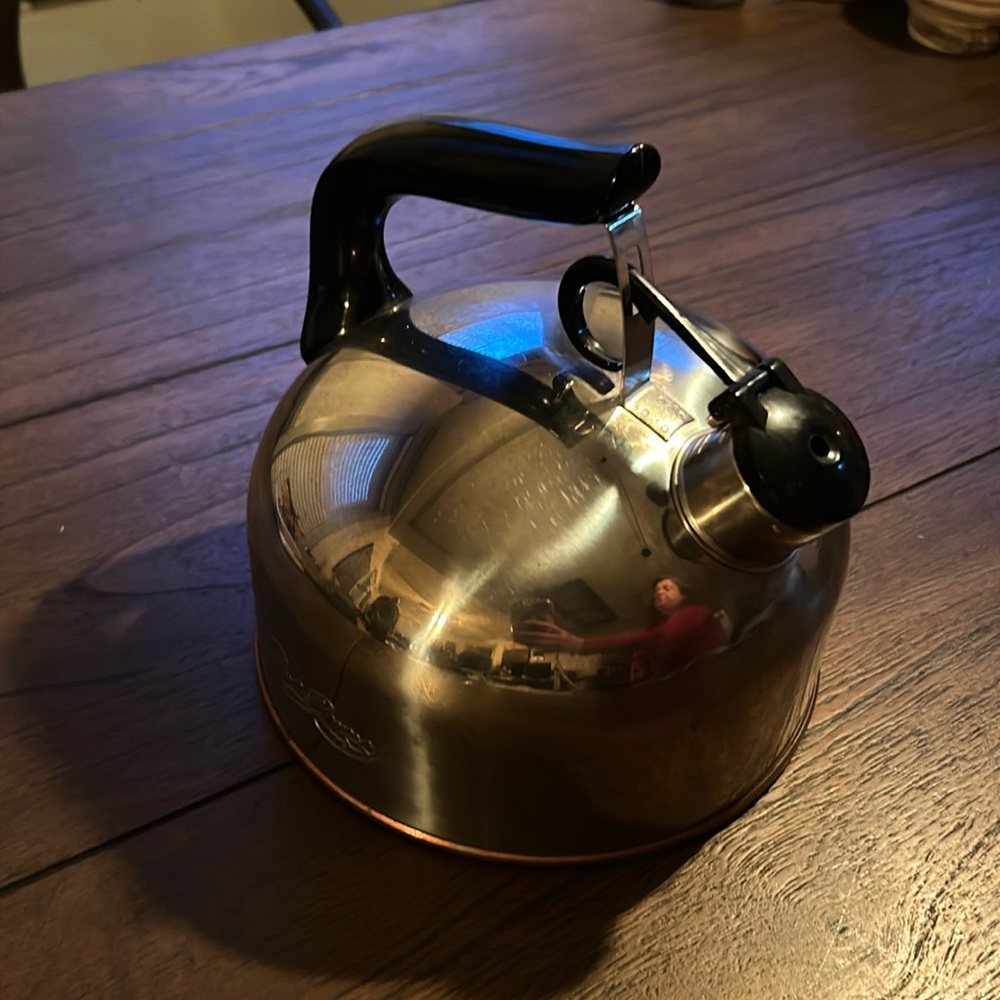 Vintage 1801 Revere Ware Copper Bottom Whistling Kettle - Picture 2 of 5